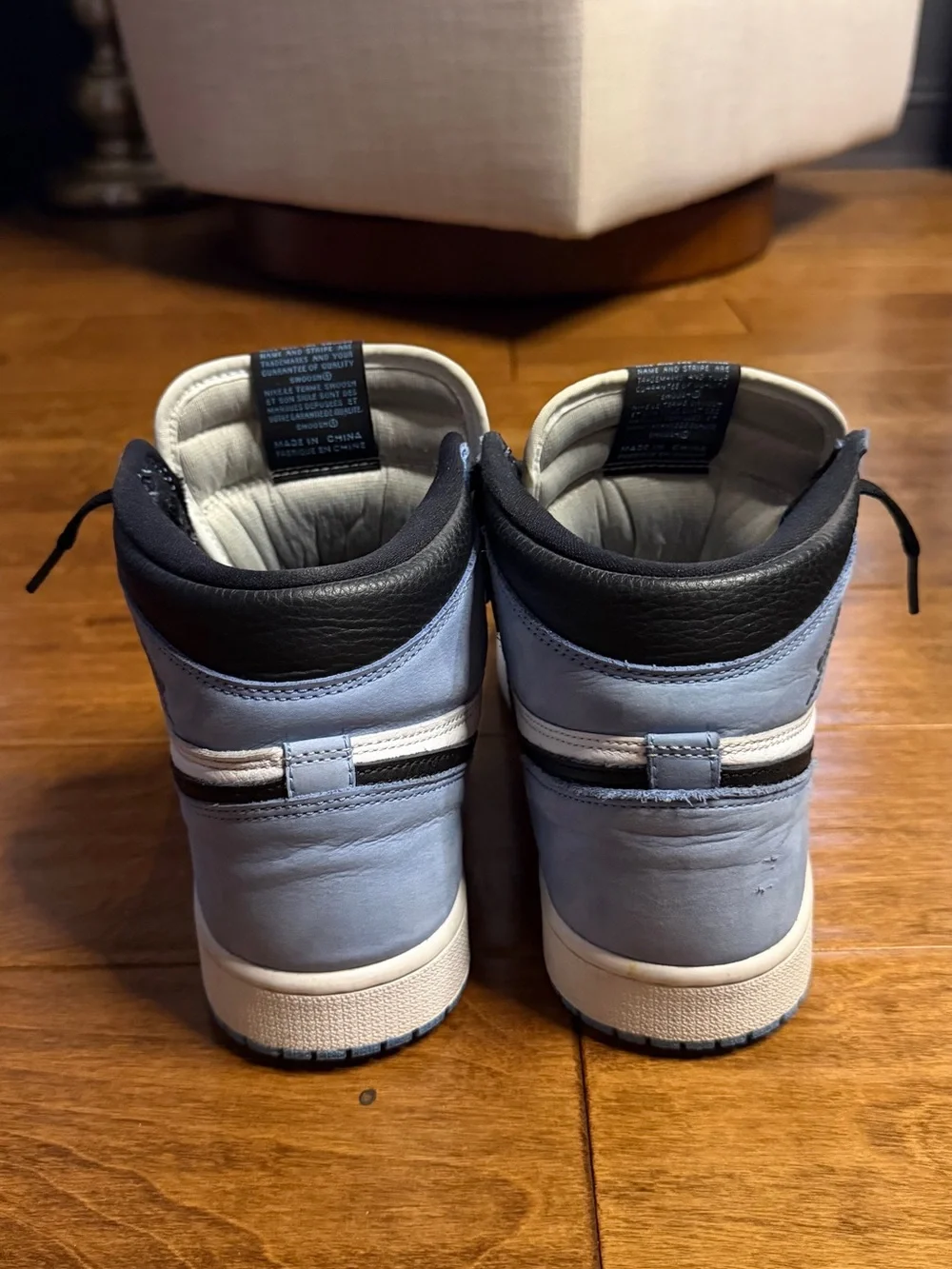 Nike Air Jordan 1 Mid - White, Black & Light Blue